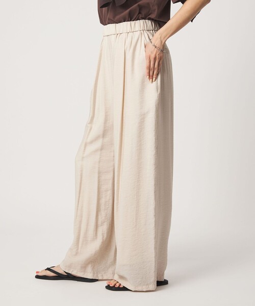 green label relaxing（グリーンレーベルリラクシング）の「［size SHORTあり］【WEB限定】＜at ease＞ドロスト ワイド パンツ（その他パンツ・レディース・ブラウン/その他1/ブラック/ナチュラル・FREE/SHORT）」の18枚目の写真