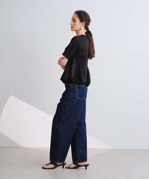 BIANCA(ビアンカ)の「【セットアップ】スムースジャージフリルコンビカットソー(Tシャツ/カットソー・レディース・ブラウン系その他/ブラック/グレー系その他2・38)」の12枚目の写真