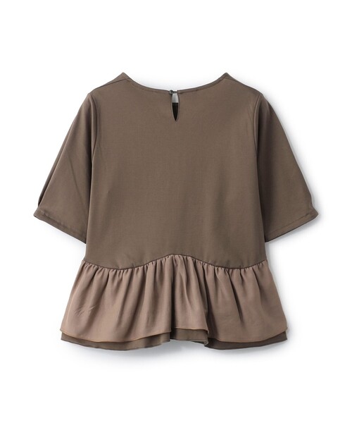 BIANCA(ビアンカ)の「【セットアップ】スムースジャージフリルコンビカットソー(Tシャツ/カットソー・レディース・ブラウン系その他/ブラック/グレー系その他2・38)」の19枚目の写真