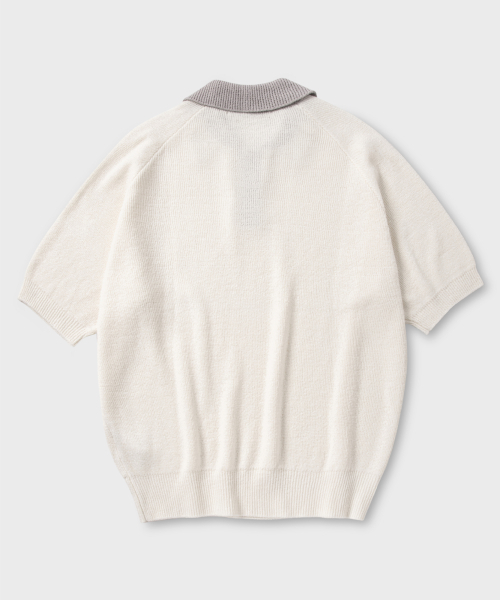 NONBLANK(ノンブランク)の「ラグランハーフスリーブカラー ニット_IVORY(ニット/セーター・レディース・その他・MEDIUM/LARGE/SMALL/X-LARGE)」の2枚目の写真