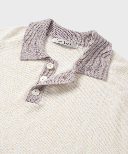 NONBLANK(ノンブランク)の「ラグランハーフスリーブカラー ニット_IVORY(ニット/セーター・レディース・その他・MEDIUM/LARGE/SMALL/X-LARGE)」の3枚目の写真