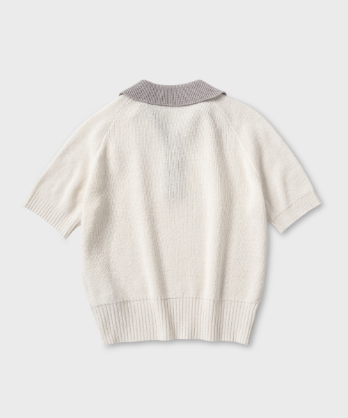 NONBLANK(ノンブランク)の「ラグランハーフスリーブカラー ニット_IVORY(ニット/セーター・レディース・その他・MEDIUM/LARGE/SMALL/X-LARGE)」の8枚目の写真
