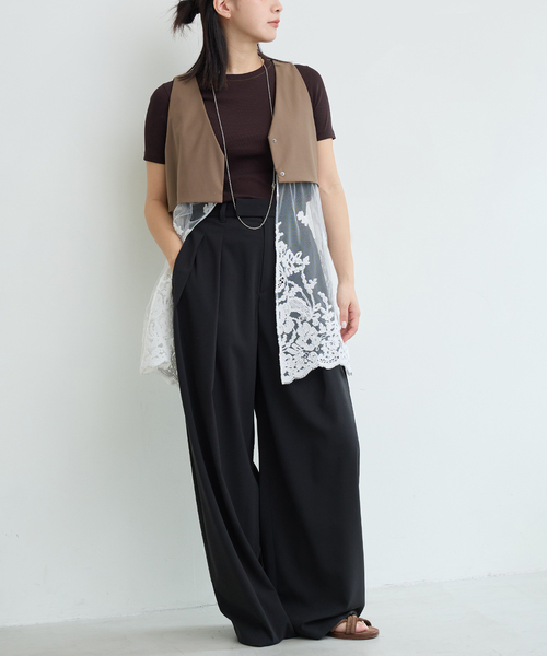 IENA LA BOUCLE(イエナラブークル)の「IENA LA BOUCLE チュールレースノースリーブベスト(ベスト・レディース・ベージュ系その他/グレー・FREE)」の22枚目の写真