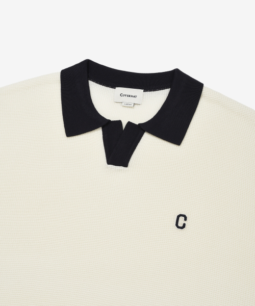 COVERNAT(カバーナット)の「オープンカラー ハーフニット アイボリー(ニット/セーター・メンズ・その他・SMALL/MEDIUM/LARGE/X-LARGE/XX-LARGE)」の6枚目の写真