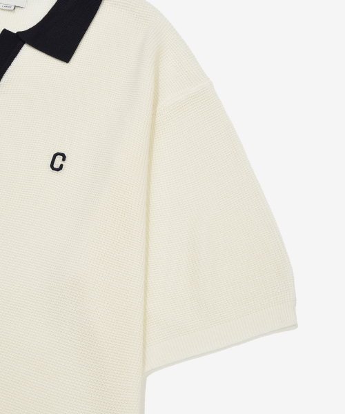 COVERNAT(カバーナット)の「オープンカラー ハーフニット アイボリー(ニット/セーター・メンズ・その他・SMALL/MEDIUM/LARGE/X-LARGE/XX-LARGE)」の4枚目の写真