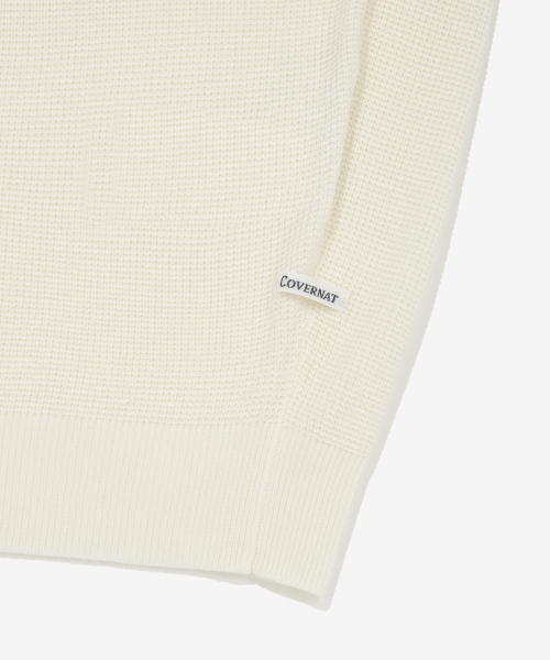 COVERNAT(カバーナット)の「オープンカラー ハーフニット アイボリー(ニット/セーター・メンズ・その他・SMALL/MEDIUM/LARGE/X-LARGE/XX-LARGE)」の3枚目の写真