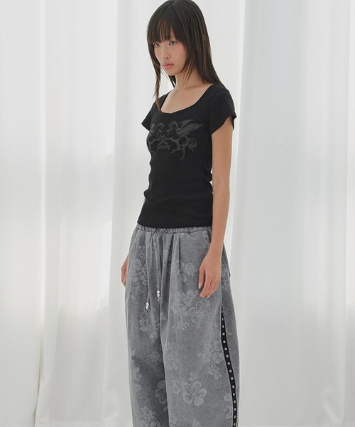 FANCY CLUB（ファンシークラブ）の「FANCY CLUB／ペガサスリブT（Tシャツ/カットソー・レディース・ナチュラル/ブラック・FREE）」の11枚目の写真