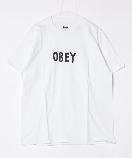 OBEY(オベイ)の「【T18】【OBEY/オベイ】OG T-shirt(Tシャツ/カットソー・メンズ・アイボリー/ブラック/ホワイト・LARGE/X-LARGE/MEDIUM)」の1枚目の写真