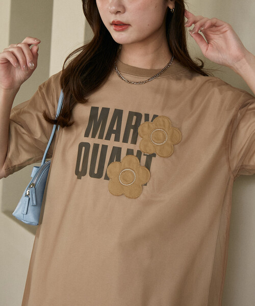 MARY QUANT × PUBLUX футболка-чёрный логотип лимитированная коллекция