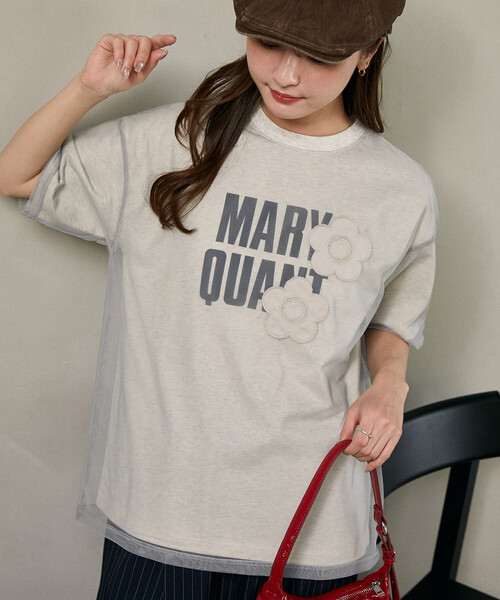 MARY QUANT × PUBLUX/マリークワント チュール レイヤード ロゴ