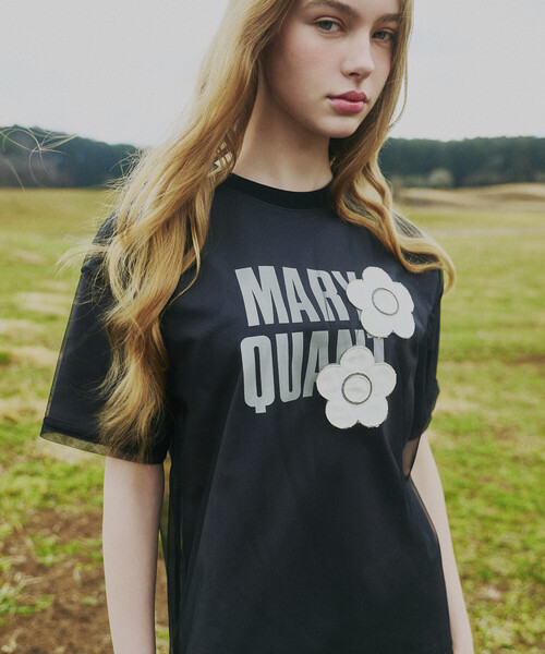 MARY QUANT(マリークワント)の「MARY QUANT × PUBLUX/マリークワント チュール レイヤード ロゴ フラワー Tシャツ 限定展開(Tシャツ/カットソー・レディース・ライトグレー/オフホワイト/チャコールグレー/ベージュ・フリ-)」の6枚目の写真