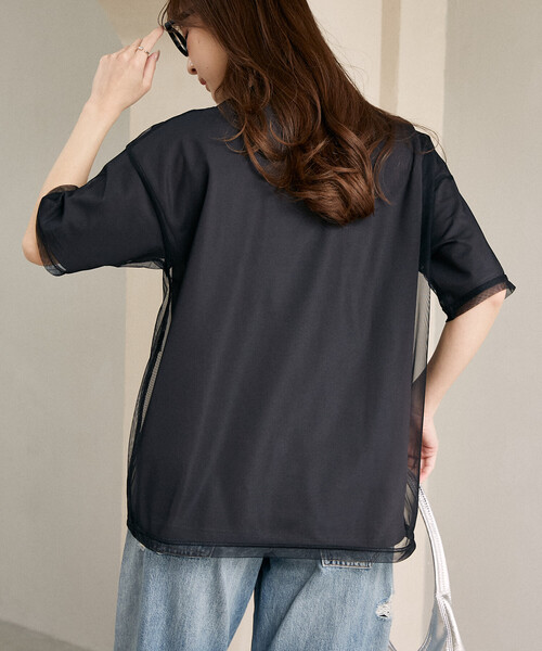 MARY QUANT(マリークワント)の「MARY QUANT × PUBLUX/マリークワント チュール レイヤード ロゴ フラワー Tシャツ 限定展開(Tシャツ/カットソー・レディース・ライトグレー/オフホワイト/チャコールグレー/ベージュ・フリ-)」の9枚目の写真