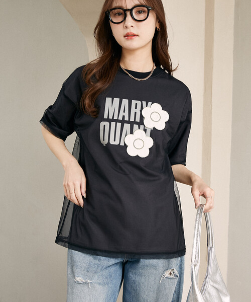 MARY QUANT(マリークワント)の「MARY QUANT × PUBLUX/マリークワント チュール レイヤード ロゴ フラワー Tシャツ 限定展開(Tシャツ/カットソー・レディース・ライトグレー/オフホワイト/チャコールグレー/ベージュ・フリ-)」の10枚目の写真
