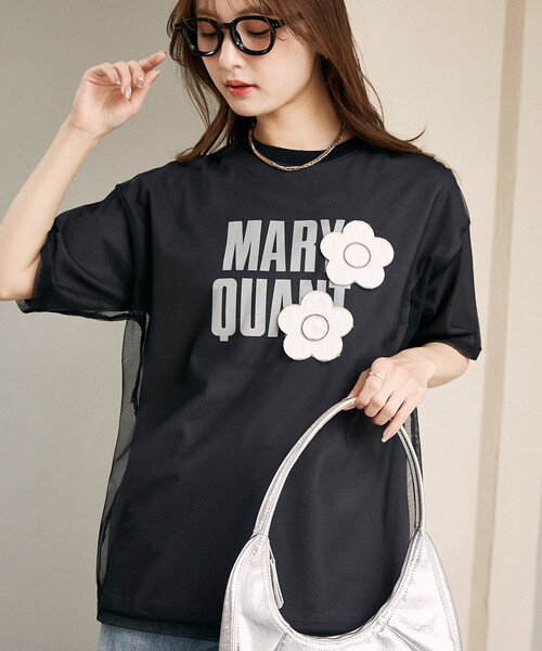 MARY QUANT(マリークワント)の「MARY QUANT × PUBLUX/マリークワント チュール レイヤード ロゴ フラワー Tシャツ 限定展開(Tシャツ/カットソー・レディース・ライトグレー/オフホワイト/チャコールグレー/ベージュ・フリ-)」の14枚目の写真