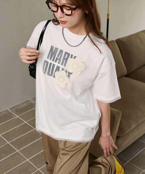 MARY QUANT × PUBLUX/マリークワント チュール レイヤード ロゴ