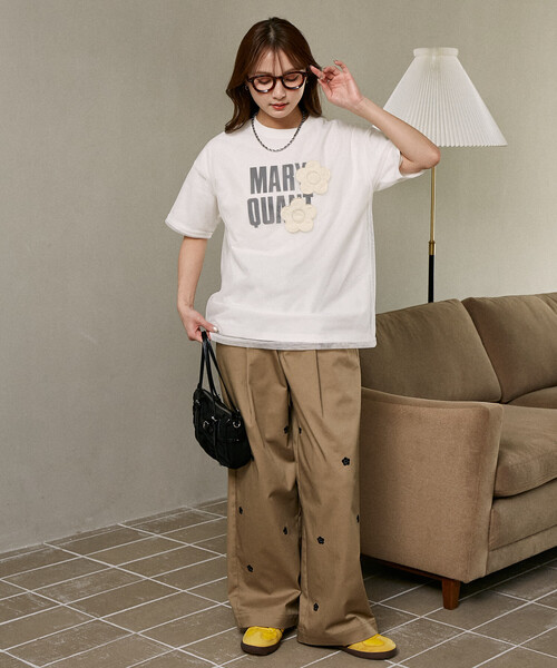 MARY QUANT(マリークワント)の「MARY QUANT × PUBLUX/マリークワント チュール レイヤード ロゴ フラワー Tシャツ 限定展開(Tシャツ/カットソー・レディース・ライトグレー/オフホワイト/チャコールグレー/ベージュ・フリ-)」の19枚目の写真