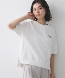 Dessin | 【洗える】ミニ裏毛刺繍ロゴプルオーバー(Tシャツ/カットソー)