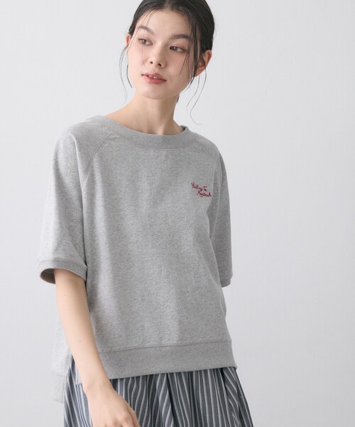 Dessin（デッサン）の「【洗える】ミニ裏毛刺繍ロゴプルオーバー（Tシャツ/カットソー・レディース・ライトグレー/ホワイト系/ナチュラル・03/02/01）」の3枚目の写真