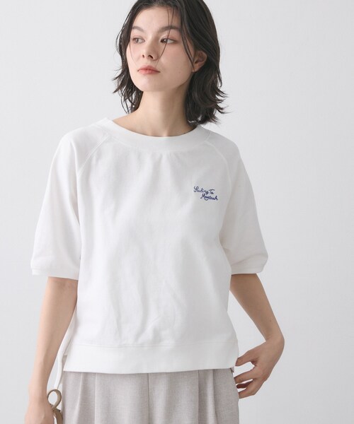 Dessin（デッサン）の「【洗える】ミニ裏毛刺繍ロゴプルオーバー（Tシャツ/カットソー・レディース・ライトグレー/ホワイト系/ナチュラル・03/02/01）」の10枚目の写真