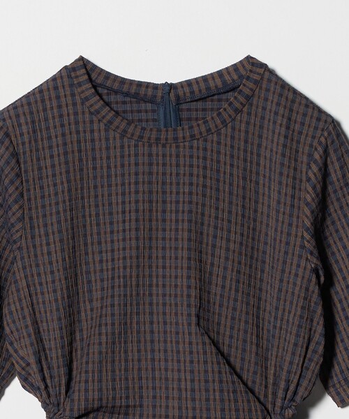 BEAUTY&YOUTH UNITED ARROWS（ビューティーアンドユースユナイテッドアローズ）の「サイドホール ショートスリーブ ワンピース（ワンピース・レディース・ブラック/ブラウン系/ダークブラウン・M/S）」の16枚目の写真