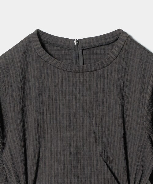 BEAUTY&YOUTH UNITED ARROWS（ビューティーアンドユースユナイテッドアローズ）の「サイドホール ショートスリーブ ワンピース（ワンピース・レディース・ブラック/ブラウン系/ダークブラウン・M/S）」の9枚目の写真