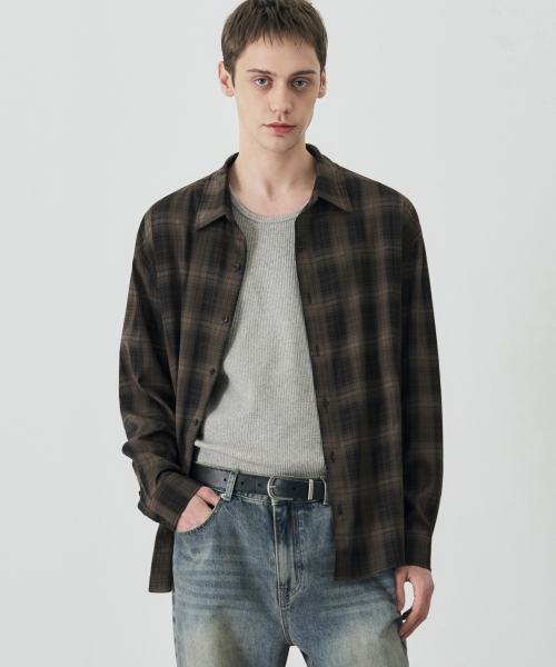 DRAW FIT（ドローフィット）の「ダスクアンバーチェックシャツ [ブラウン]（シャツ/ブラウス・メンズ・その他・M/L/XL）」の2枚目の写真