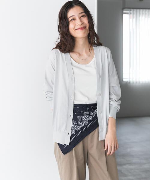 仁村紗和さん着用』『UR TECH』サマシェアニットカーディガン