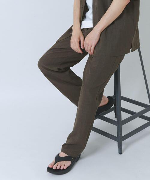 ITEMS URBANRESEARCH(アイテムズ アーバンリサーチ)の「『接触冷感/吸水速乾/イージーケア/UVカット』クイックドライリネンタッチイージーパンツ(その他パンツ・メンズ・ベージュ/チャコールグレー/ブラック/オリーブ・MEDIUM/LARGE)」の8枚目の写真