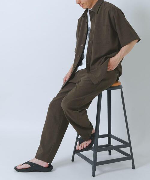 ITEMS URBANRESEARCH(アイテムズ アーバンリサーチ)の「『接触冷感/吸水速乾/イージーケア/UVカット』クイックドライリネンタッチイージーパンツ(その他パンツ・メンズ・ベージュ/チャコールグレー/ブラック/オリーブ・MEDIUM/LARGE)」の7枚目の写真