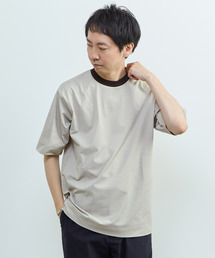 マイクロボーダークルーネックTシャツ | 吸水速乾 / 軽量 / UVカット