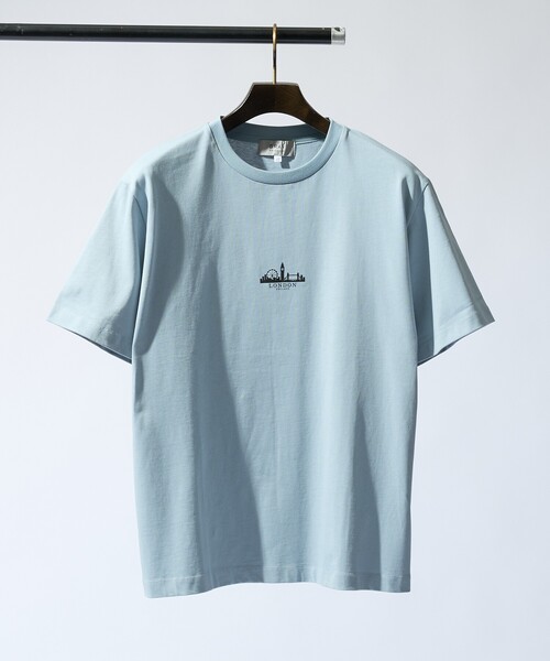 ABAHOUSE GRAY(アバハウスグレイ)の「【CITY PRINT】半袖Tシャツ(Tシャツ/カットソー・メンズ・ブルー/チャコールグレー/ホワイト/イエロー/ネイビー・46/48)」の4枚目の写真