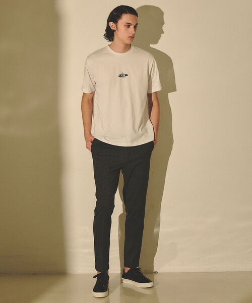 ABAHOUSE GRAY(アバハウスグレイ)の「【CITY PRINT】半袖Tシャツ(Tシャツ/カットソー・メンズ・ブルー/チャコールグレー/ホワイト/イエロー/ネイビー・46/48)」の9枚目の写真