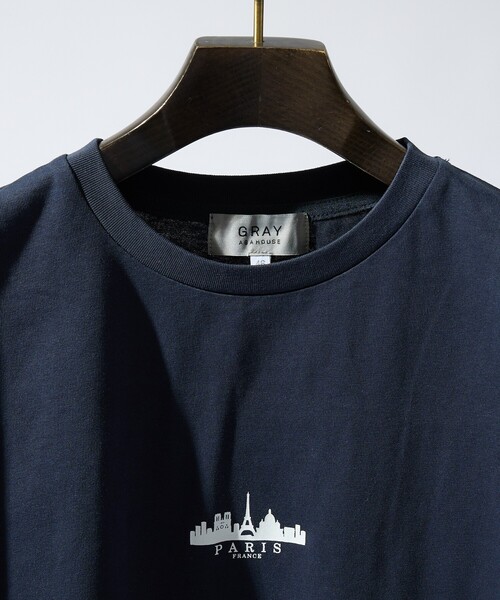 ABAHOUSE GRAY(アバハウスグレイ)の「【CITY PRINT】半袖Tシャツ(Tシャツ/カットソー・メンズ・ブルー/チャコールグレー/ホワイト/イエロー/ネイビー・46/48)」の7枚目の写真