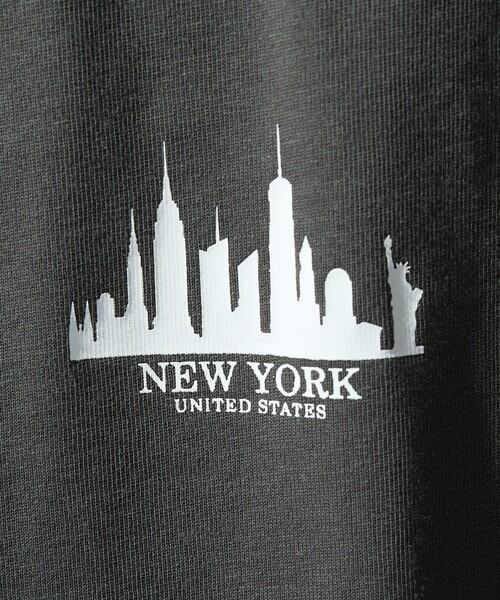 ABAHOUSE GRAY(アバハウスグレイ)の「【CITY PRINT】半袖Tシャツ(Tシャツ/カットソー・メンズ・ブルー/チャコールグレー/ホワイト/イエロー/ネイビー・46/48)」の16枚目の写真