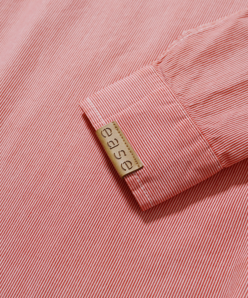 ease（イーズ）の「ウォッシュドボタンダウンストライプシャツ_レッド（シャツ/ブラウス・メンズ・その他・MEDIUM/LARGE）」の5枚目の写真
