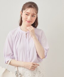 index | UV バンドカラートップス【洗濯機OK/吸水速乾/接触冷感】《S~3L/6col》(Tシャツ/カットソー)