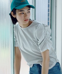 studio CLIP | 【daily CLIP】ボーダーパフスリーブTシャツ(Tシャツ/カットソー)