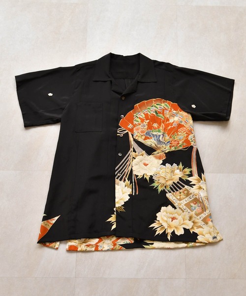 utatane(ウタタネ)の「着物リメイク maison utatane シャツ/ブラウス 扇影の華(シャツ/ブラウス・レディース・ブラック・FREE)」の16枚目の写真