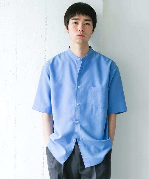 URBAN RESEARCH DOORS（アーバンリサーチドアーズ）の「『吸水速乾』セオアルファバンドカラーショートスリーブシャツ（シャツ/ブラウス・メンズ・ブラウン/ライトグレー/ロイヤルブルー/ネイビー・X-LARGE/LARGE/MEDIUM）」の17枚目の写真