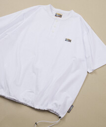 FREAK'S STORE for BEACH & FES リラックスフィット ワンポイントロゴ スピンドル ヘンリーネックTシャツ/紫外線防止（UPF50+）/接触冷感/吸水速乾
