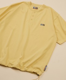 FREAK'S STORE for BEACH & FES リラックスフィット ワンポイントロゴ スピンドル ヘンリーネックTシャツ/紫外線防止(UPF50+)/接触冷感/吸水速乾