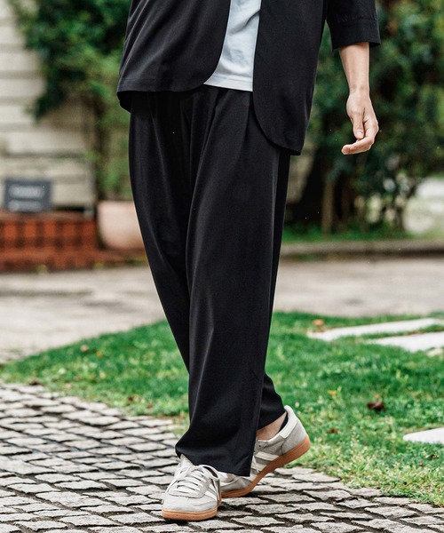 CAMBIO(カンビオ)の「mp15001- 2 way Stretch Mini Ripstop Wide Straight Pants ワイドストレートパンツ(S69526cmb)(その他パンツ・メンズ・ブラック/ライトグレー・L/M/S)」の9枚目の写真