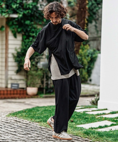 CAMBIO(カンビオ)の「mp15001- 2 way Stretch Mini Ripstop Wide Straight Pants ワイドストレートパンツ(S69526cmb)(その他パンツ・メンズ・ブラック/ライトグレー・L/M/S)」の14枚目の写真