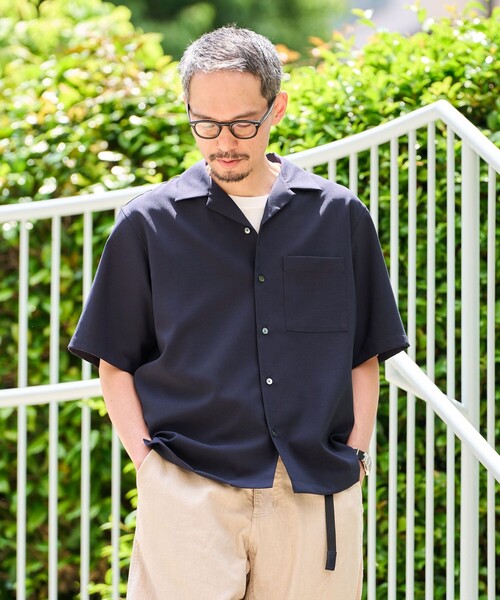 SHIPS: 〈MADE IN JAPAN〉Reflax(R) 5スリーブ オープンカラー シャツ