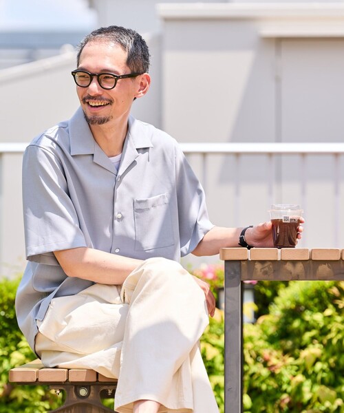 SHIPS(シップス)の「SHIPS: 〈MADE IN JAPAN〉Reflax(R) 5スリーブ オープンカラー シャツ(シャツ/ブラウス・メンズ・ベージュ/ライトブルー/ライトブラウン/ネイビー・SMALL/X-LARGE/LARGE/MEDIUM)」の3枚目の写真