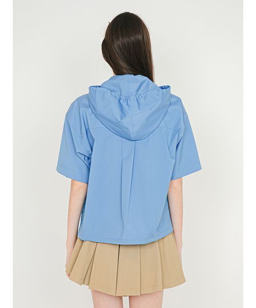 SORIN(ソリン )の「Half Sleeves Hoodie Shirt/ハーフスリーブ フーディーシャツ(シャツ/ブラウス・レディース・ブルー/ホワイト/チェック・38)」の8枚目の写真
