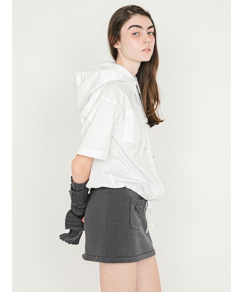 SORIN(ソリン )の「Half Sleeves Hoodie Shirt/ハーフスリーブ フーディーシャツ(シャツ/ブラウス・レディース・ブルー/ホワイト/チェック・38)」の13枚目の写真