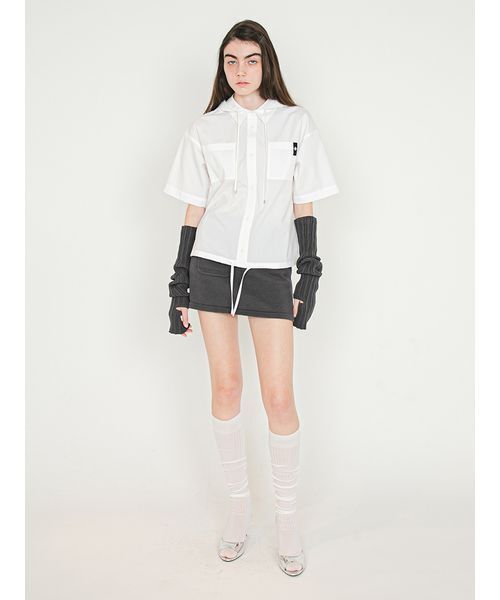 SORIN(ソリン )の「Half Sleeves Hoodie Shirt/ハーフスリーブ フーディーシャツ(シャツ/ブラウス・レディース・ブルー/ホワイト/チェック・38)」の16枚目の写真