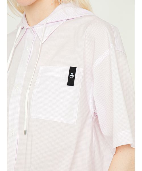 SORIN(ソリン )の「Half Sleeves Hoodie Shirt/ハーフスリーブ フーディーシャツ(シャツ/ブラウス・レディース・ブルー/ホワイト/チェック・38)」の20枚目の写真