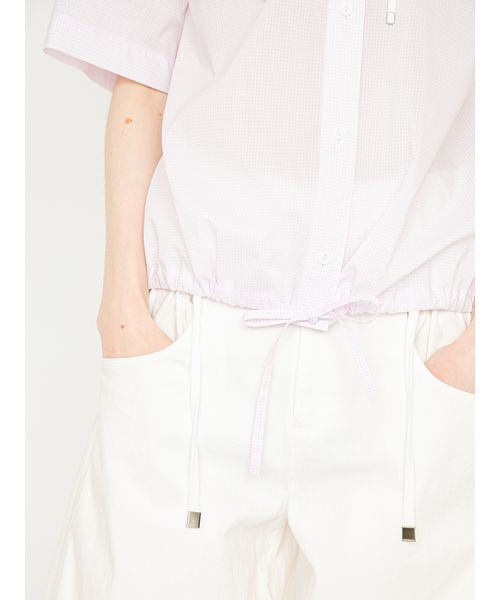 SORIN(ソリン )の「Half Sleeves Hoodie Shirt/ハーフスリーブ フーディーシャツ(シャツ/ブラウス・レディース・ブルー/ホワイト/チェック・38)」の21枚目の写真